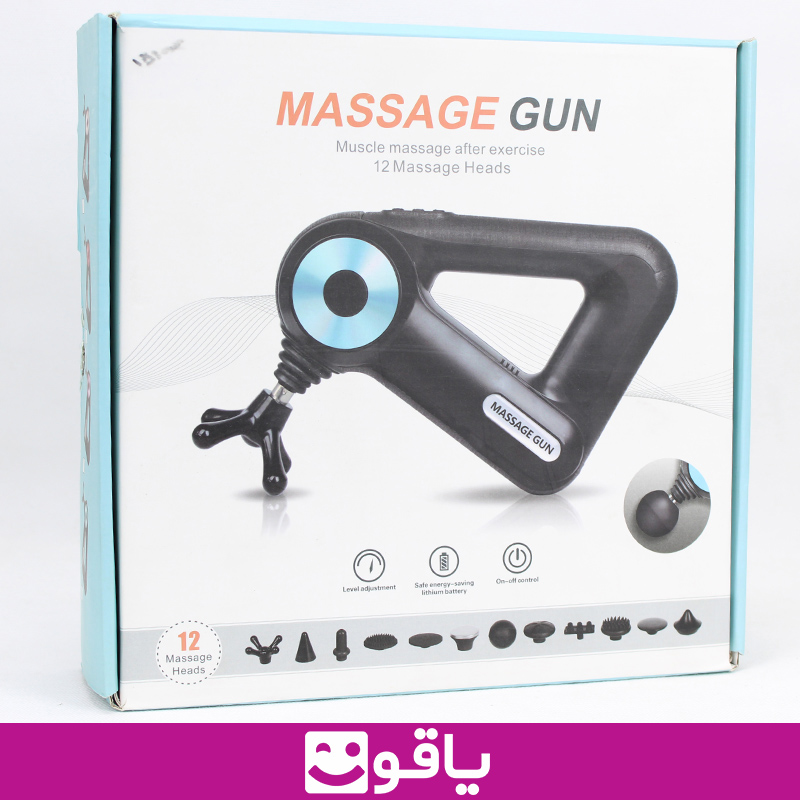 قیمت خرید massage gun دارای 12 سری قابل تعویض ماساژور ارزران ماساژور برقی مثلثی