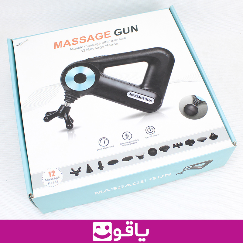 قیمت خرید massage gun دارای 12 سری قابل تعویض ماساژور ارزران ماساژور برقی مثلثی