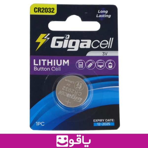 و قیمت خرید باتری سکه ای گیگاسل Gigacell CR2032 Lithium Battery