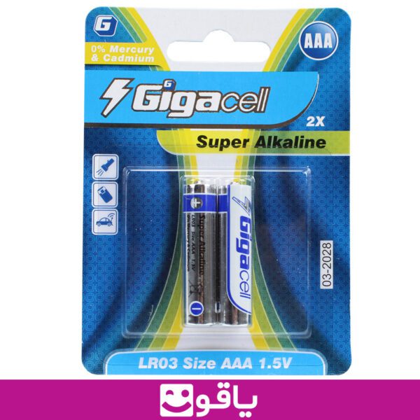 و قیمت خرید باتری نیم قلمی گیگاسل سوپر آلکالاین gigacell super alkaline 3