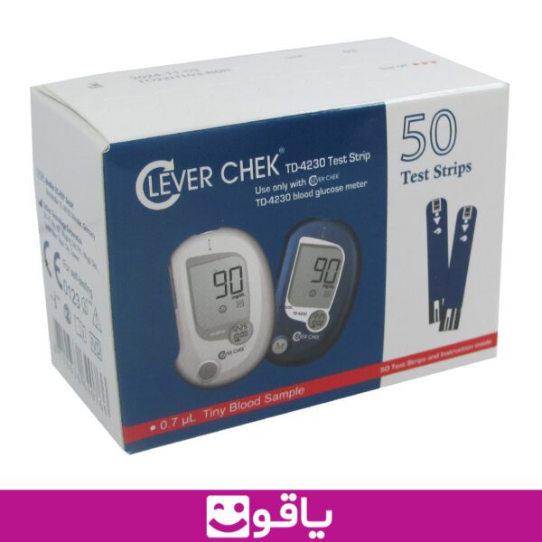 قیمت و خرید نوار تست قند کلور چک clever chek بسته 50 عددی مرکز پخش نوار تست قند خون