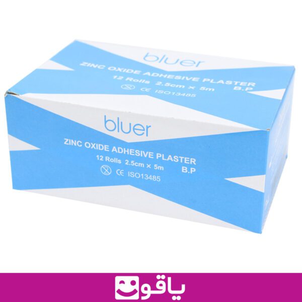 قیمت چسب لکوپلاست بلوئر 25x5 بسته 12 عددی چسب زینک اکساید bluer 3