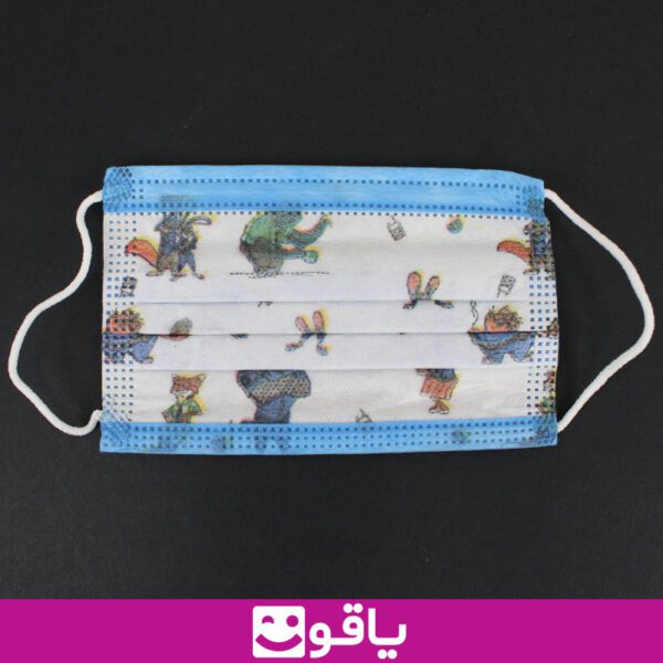 ماسک صورت برای کودک رادین کد 103 بسته 50 عددی آبی عروسکی 6