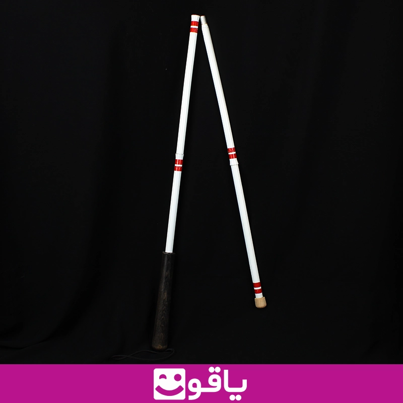 خرید عصا نابینایان عصای سفید نابینایان دسته چوبی 127 سانتی 1