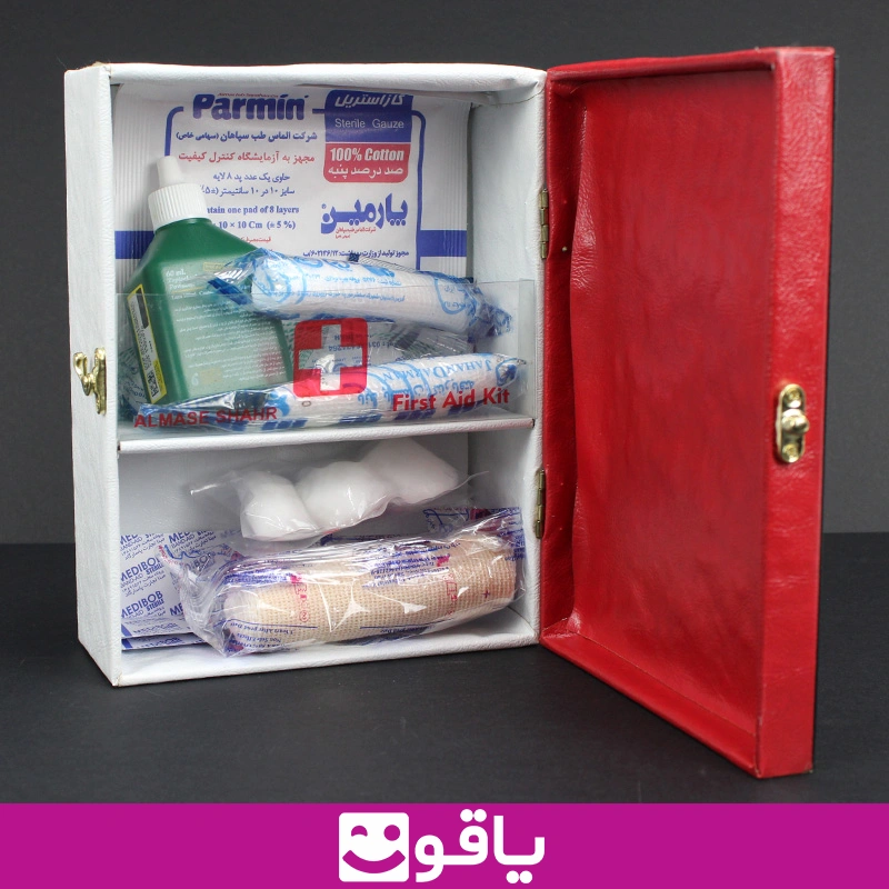 عمده جعبه دیواری کمک های اولیه الماس شهر رنگ سفید قرمز سایز کوچک 7