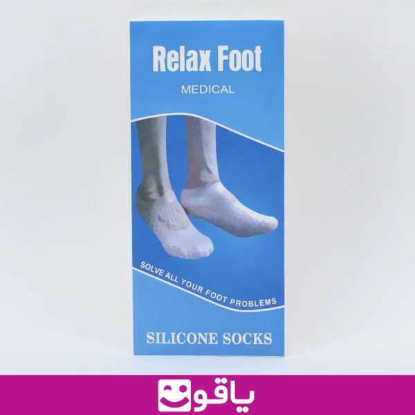 جوراب سیلیکونی سایز لارج ریلکس فوت relax foot جوراب ژله ای ترک پا