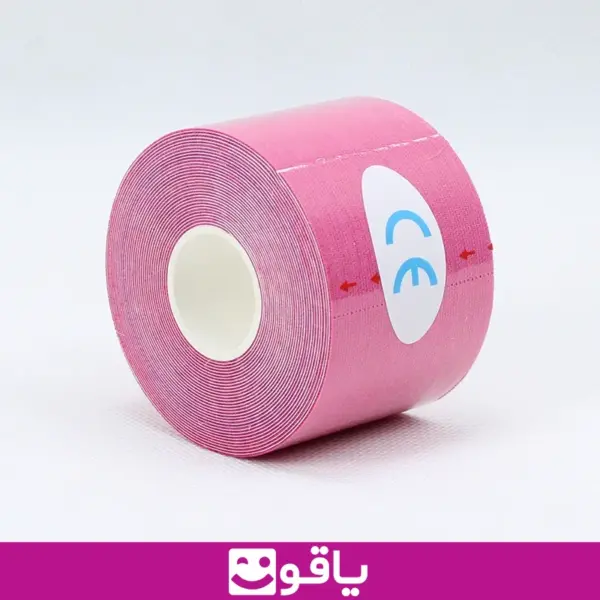 چسب فیکس عضله چسب کنزیوتیپ ورزشی صورتی 5X5