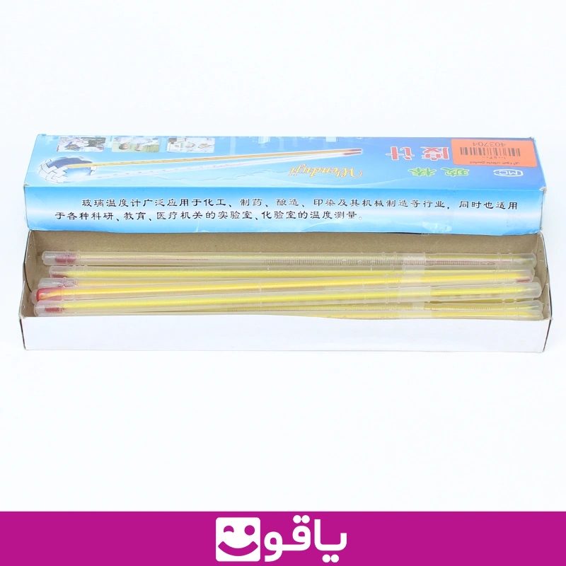 خرید دماسنج مایعات 30 تا 100 درجه سانتیگراد ترمومتر مایعات wenduji دماسنج جیوه ای مایعات بسته 1 عددی 4