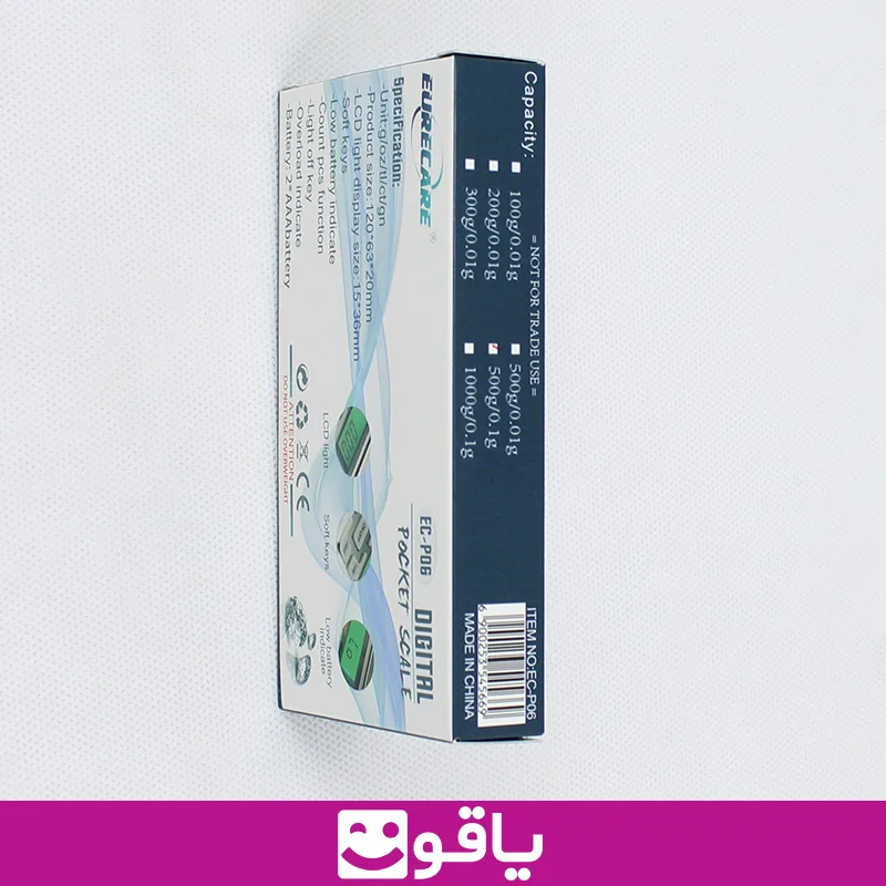 و فروش عمده ترازو دیجیتال گرمی ترازو جیبی 500 گرم مدل eurecare ec p06 4